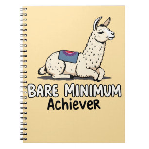 Caderno Espiral Conseguidor do Mínimo Necessário Llama Engraçado H