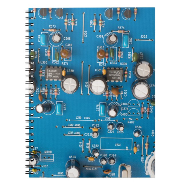 Caderno Espiral Conselho de circuito eletrônico (Frente)