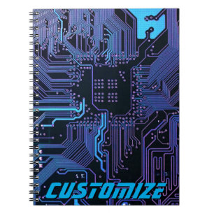 Caderno Espiral Conselho de Circuito Eletrônico Azul PCB Blue - Ou