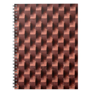 Caderno Espiral Conselho de madeira castanha e preta