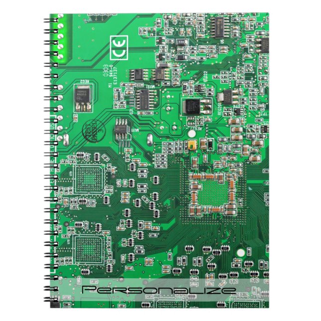 Caderno Espiral Conselho do Circuito do Conjunto PCB Verde do Circ (Frente)