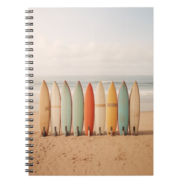 Caderno Espiral Conselhos do Surf Vintage (Frente)