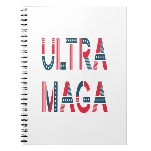 Caderno Espiral Conservador Republicano Patriótico Ultra MAGA Trum (Frente)