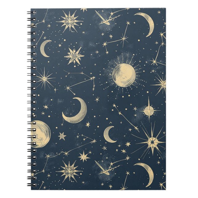 Caderno Espiral Constelação Celestial - Noite Estelar (3) (Frente)