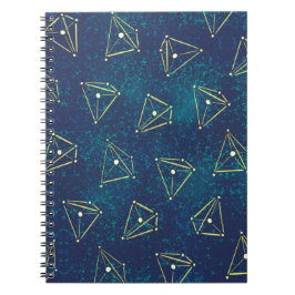 Caderno Espiral Constelações de Química Espacial do Starry Sky