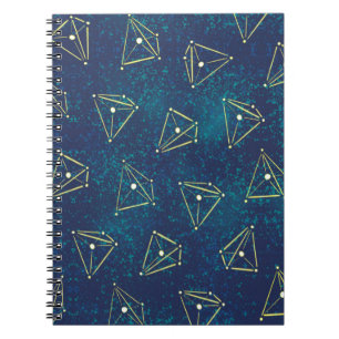 Caderno Espiral Constelações de Química Espacial do Starry Sky