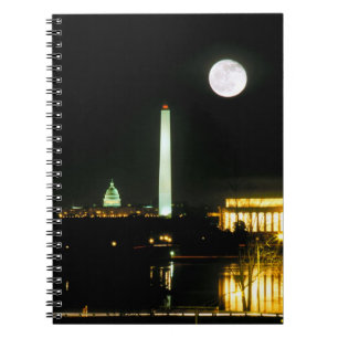 Caderno Espiral Construção do Capitólio, memorial de Lincoln,