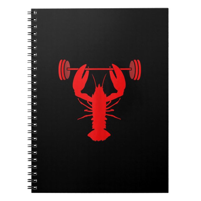 Caderno Espiral Construtor De Porcos De Lagosta Em Gym (Frente)