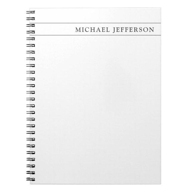 Caderno Espiral Consultor Preto Branco Profissão Advogado (Frente)