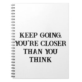 Caderno Espiral Continua a ser um notebook para mulheres motivacio