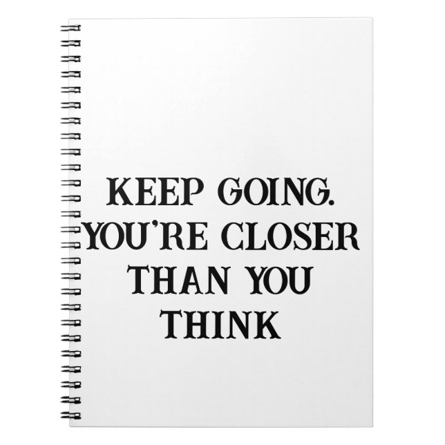 Caderno Espiral Continua a ser um notebook para mulheres motivacio (Frente)