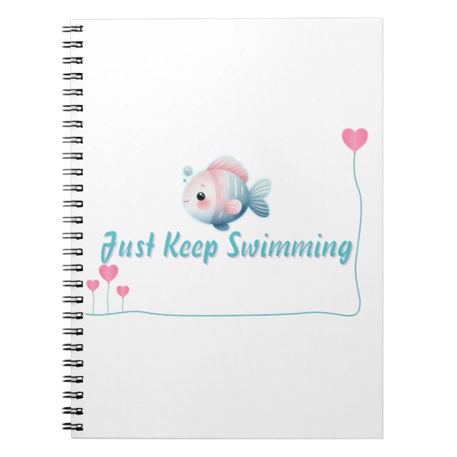 Caderno Espiral Continue nadando Axolotl (Frente)