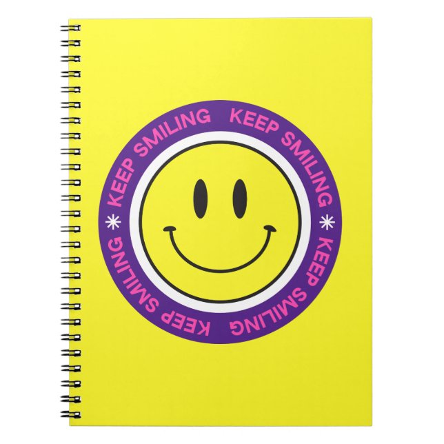 Caderno Espiral Continue sorrindo (Frente)