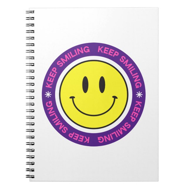 Caderno Espiral Continue sorrindo (Frente)