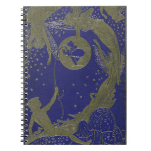 Caderno Espiral Conto de fadas feericamente azul da fantasia da