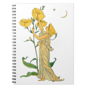 Caderno Espiral Conto de Fadas Vintage, Prímula Noturna, Walter Cr