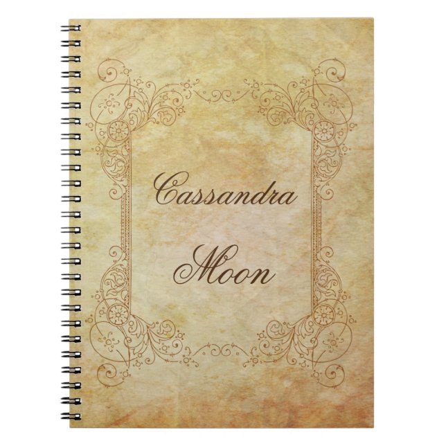 Caderno Espiral Contorno de Fadas Delicadas Personalizadas (Frente)