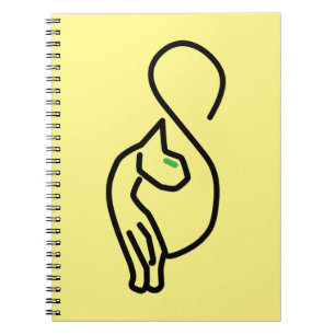 Caderno Espiral Contorno de Gato de na moda Kitty
