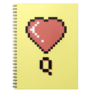 Caderno Espiral Contorno preto da rainha do coração