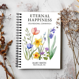 Caderno Espiral Convenção da Felicidade Eterna Personalizada 2026