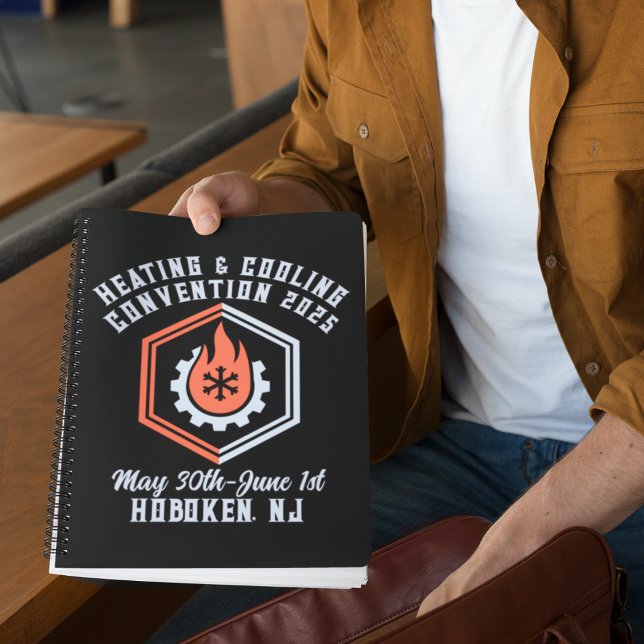 Caderno Espiral Convenção de Aquecimento e Resfriamento do Estilo  (Criador carregado)