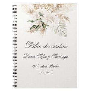 Caderno Espiral Convidado de Casamento Boho Espanhol