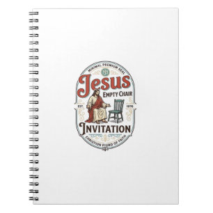 Caderno Espiral Convite de Cadeira Vazia de Jesus Convite de Cadei