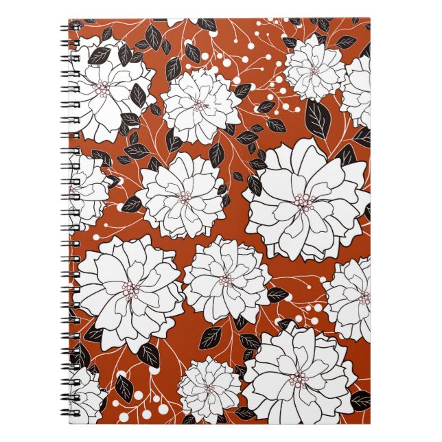 Caderno Espiral Convite Floral: Abstrato Wedding (Frente)