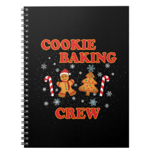 Caderno Espiral Cookie Baking Crew Natal
