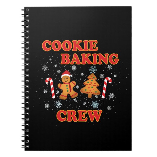 Caderno Espiral Cookie Baking Crew Natal (Frente)