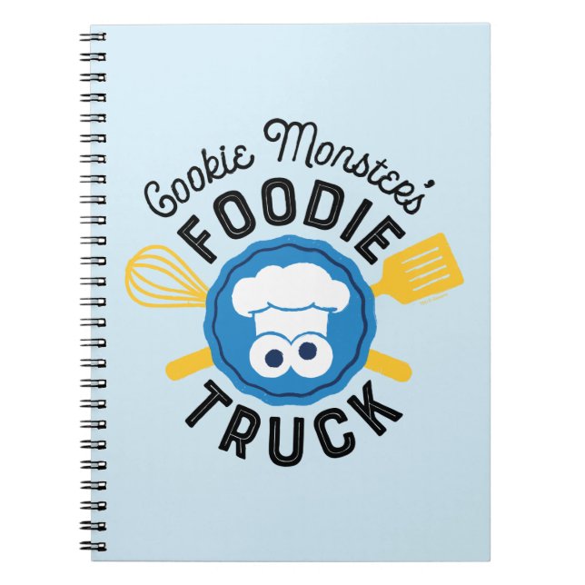 Caderno Espiral Cookie Monster's Foodie Truck Logo (Frente)