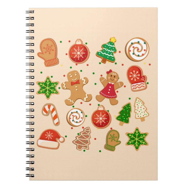 Caderno Espiral Cookies de Natal (Frente)