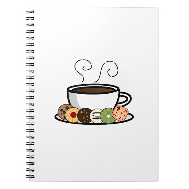 Caderno Espiral Cookies e café (Frente)