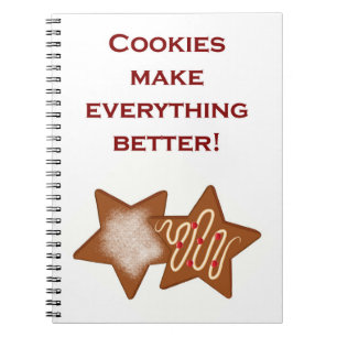 CADERNO ESPIRAL COOKIES FAZEM TUDO MELHOR!