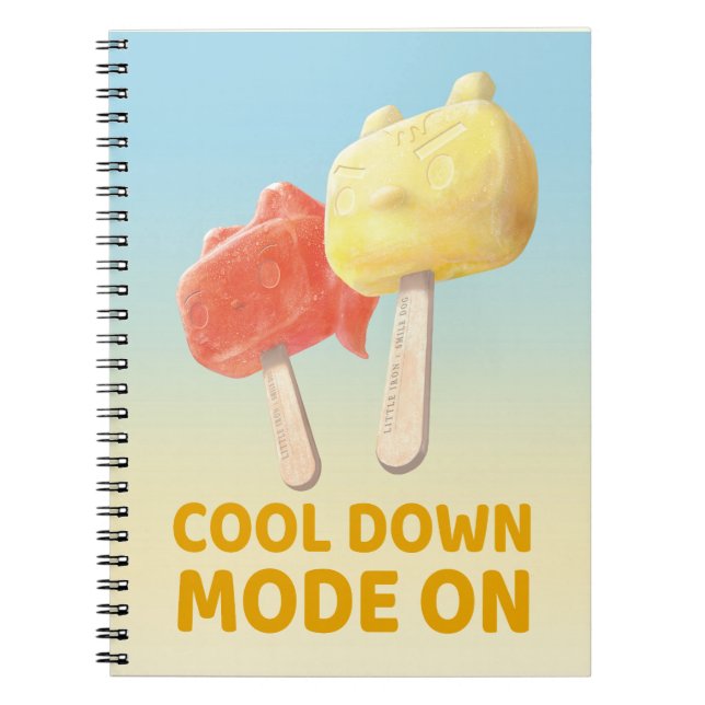 Caderno Espiral Cool Down Mode On: Iron T & Bunny Girl Popsicles (Frente)