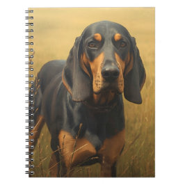 Caderno Espiral Coonhound Preto e Fogueiro