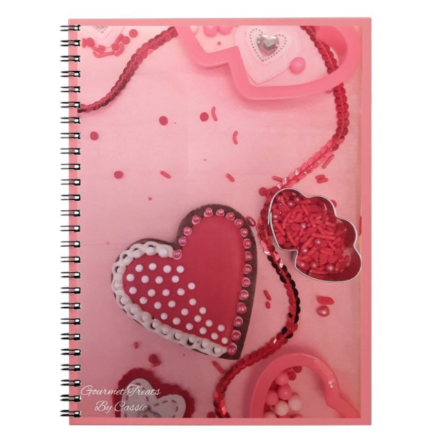 Caderno Espiral Copas de Açúcar Cardíaco por Tratamentos Gourmet p (Frente)