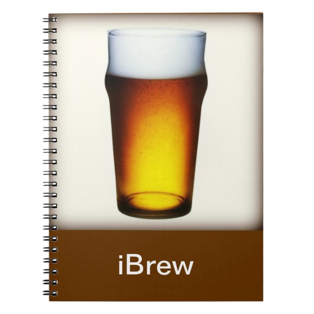 Caderno Espiral Copo de Cerveja iBrew (Frente)
