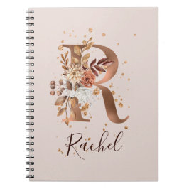 Caderno Espiral Copper Autumn Floral R Flowers