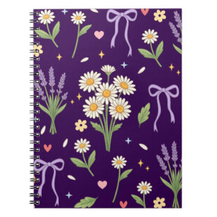 Caderno Espiral Coquette Daisy e Lavanda