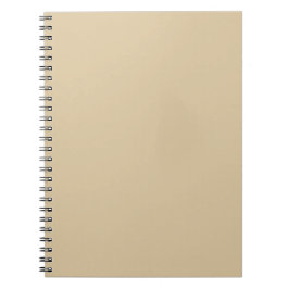Caderno Espiral Cor Bege Clássico Cor Sólida Minimalista