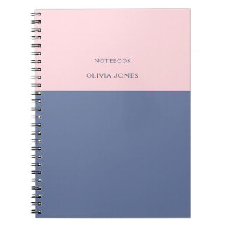 Caderno Espiral Cor Bloquear Nome Pink da Cinza