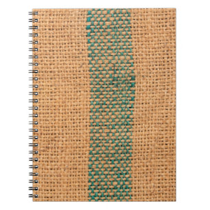 Caderno Espiral Cor castanha-do-mato natural texturizada e inverti