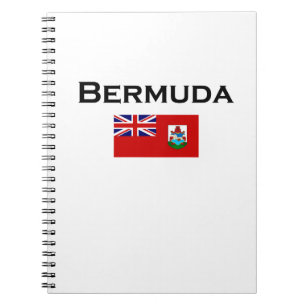 Caderno Espiral Cor clara do pavilhão do país das Bermudas