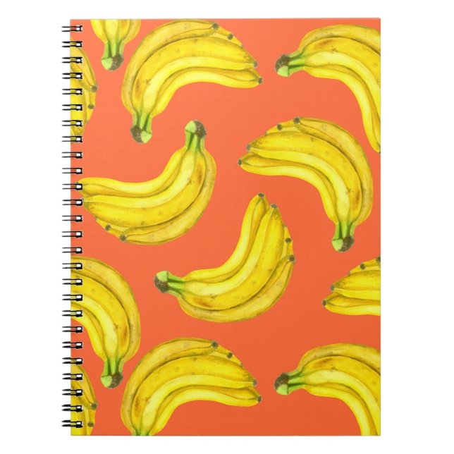 Caderno Espiral Cor da água das bananas (Frente)