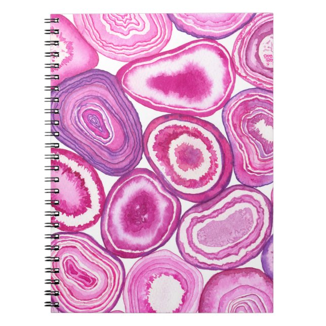 Caderno Espiral Cor da água rosa (Frente)