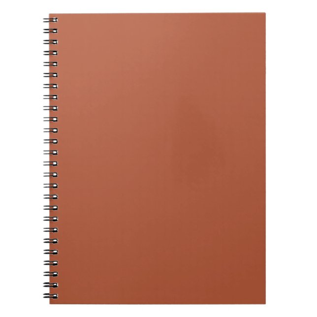 Caderno Espiral Cor da Tendência - Notebook de cobre queimado (Frente)