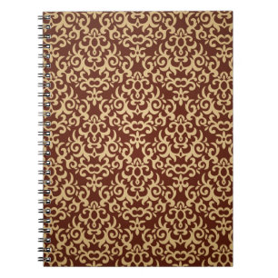 Caderno Espiral Cor damasco no fundo do inclinação