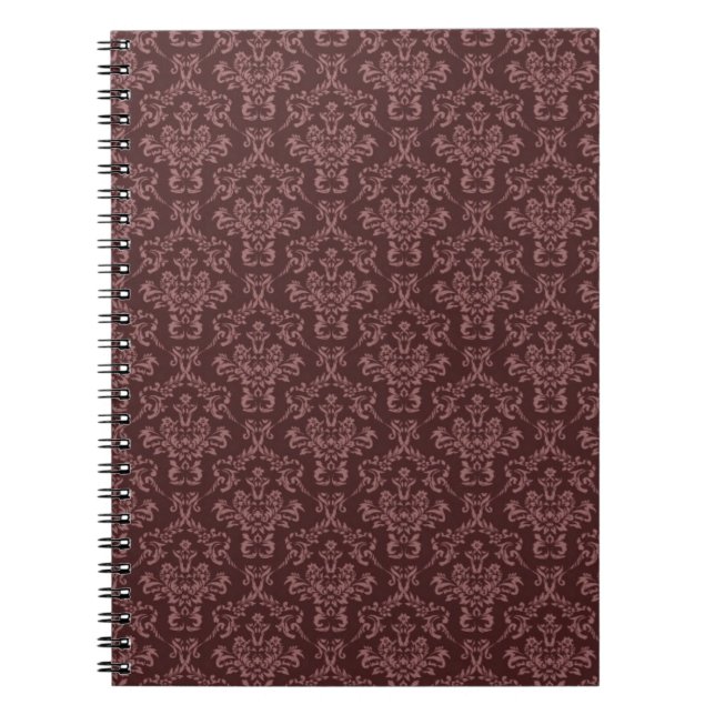 Caderno Espiral Cor damasco Roxo Escuro (Frente)
