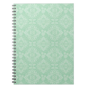 Caderno Espiral cor damasco verde